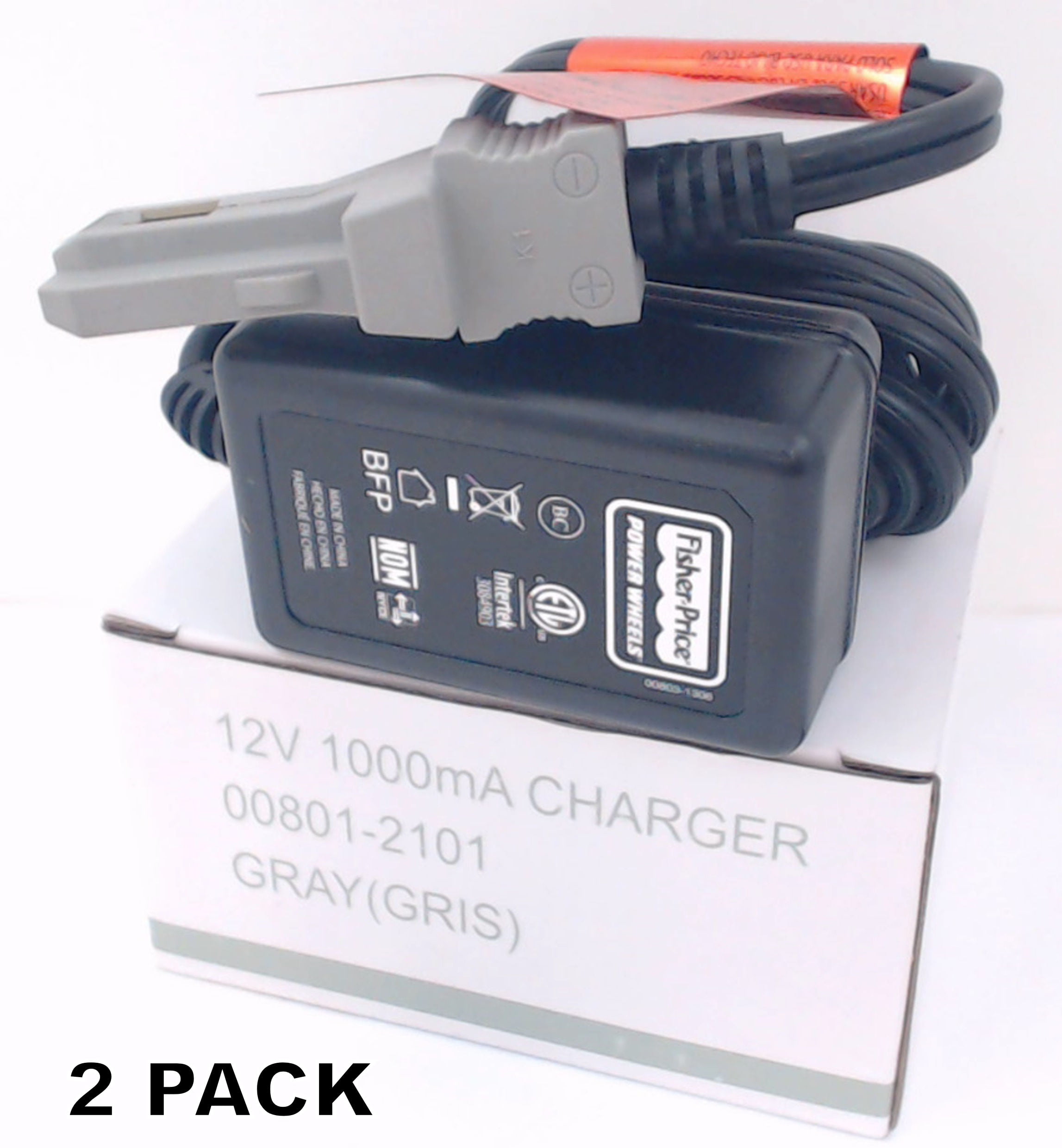 Power Wheels 00801-1480 GRAY Battery Charger Genuine Fisher Price 