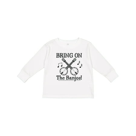 

Inktastic Banjo Music Bluegrass Gift Toddler Boy or Toddler Girl Long Sleeve T-Shirt
