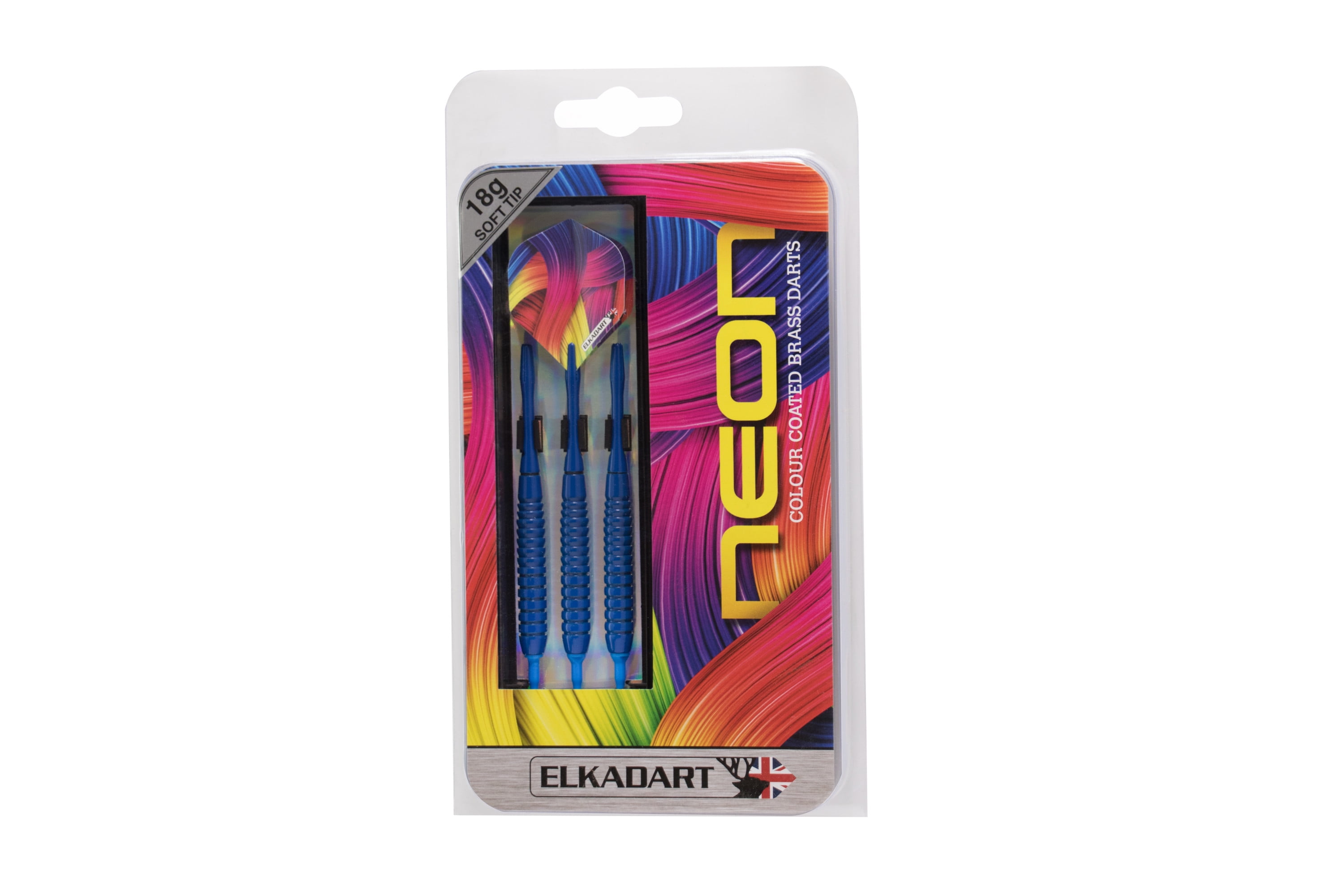 Elkadart Neon Soft Tip Dart Set, 18 Grams, Blue