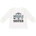 thumbnail image 3 of Inktastic Middle Sister Announcement Girls Long Sleeve Toddler T-Shirt, 3 of 5