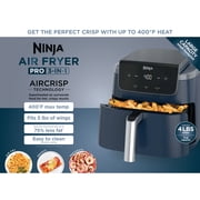 Ninja Air Fryer Pro XL 5-Qt, 3-in-1, 400°F Air Crisp Technology, Nonstick Crisper Plate, AF140WMNV Navy