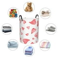 thumbnail image 6 of Balery Pink Hearts Round Laundry Basket with Handles Waterproof Freestanding Laundry Hamper for Clothes Toys in the Dorm and Family-Small, 6 of 8