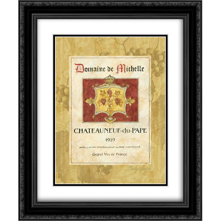 Chateauneuf du Pape 2x Matted 20x24 Black Ornate Framed Art Print by Gladding,