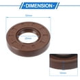 thumbnail image 6 of Unique Bargains Universal Oil Seal TC Double Lip W Steel Spring Seal Ring Rotary Shaft Seal High Pressure FKM Rubber Brown 2 Pcs 25x52x10mm, 6 of 7