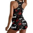 thumbnail image 5 of Weiqiqre Pajama Set for Women Loose Sleeveless V-Neck Valentine's Day Printed T-Shirt Casual Vest Top Top Trendy Outfits, 5 of 9