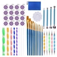 thumbnail image 2 of TFixol44 Piece Mandala Dotting Tools DIY Painting Stencils Ball Palette Paint Brushes Multifunction Embossing Dot Kit for Canvas Rocks Coloring Drawing Crafting Art Supplies Handwork Decoration, 2 of 7