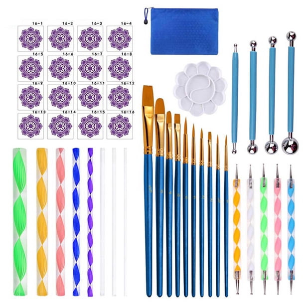 Kit de Herramientas de Punteado de Mandala Abanopi 44 Piezas