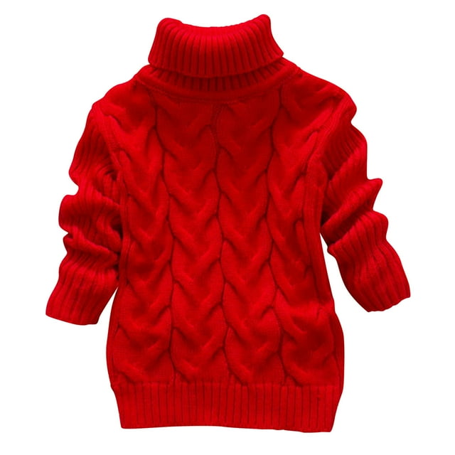 Funicet Commerce Extérieur Automne Nouveau Tricot Uni à Col Montant pour Garçons et Filles
