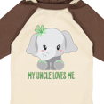 thumbnail image 4 of Inktastic My Uncle Loves Me- cute elephant Boys or Girls Long Sleeve Baby Bodysuit, 4 of 5