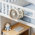 thumbnail image 6 of Wall Mount Air Circulation Fan With Light, USB Rechargeable Portable Fan, 10000mAh Battery Cooling Fan, 5 Speed Oscillating Desk Fan, Brushless Quiet Fan, Camping Office Bedroom Fan, 6 of 8