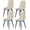 Beige-rotatable, variant on Set of 4 Modern Dining Chairs, Green Velvet Upholstered Armless High Back Chair for Kitchen Living Room