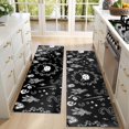 thumbnail image 4 of Kitchen Rugs Sets Of 2,Black Gothic Skull Cat Pattern Anti Fatigue Kitchen Mat Rugs Non Slip Washable,Decorative Kitchen Floor Mats for Kitchen,Sink,Laundry,17"X47", 4 of 5