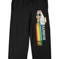 thumbnail image 2 of Lost Kitties Cat Spilling Stripes Adult Black Sleep Pajama Pants-XS, 2 of 5