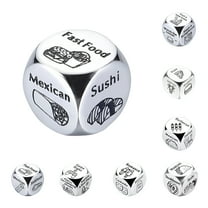 BESTSKY Gag Gifts Funny Adults Food Decision Dice,White Elephant Gifts for Adults,Santa Swap Gifts for Exchange Games Dice,Iron Gifts for 6 Year Anniversary,Date Night Gifts for Couples,Engagement
