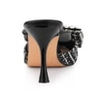 thumbnail image 2 of BLISSFUL STEP Women's Shoes Pointed Toe Sparkly Rhinestone Bow Stiletto Heels Mules Black 8.5, 2 of 8