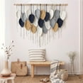 thumbnail image 5 of Macrame Wall Hanging Leaf Woven Tapestry Bohemian Chic Wall Hanging Feather Large Handmade Wall Art Decor for Bedroom Living Room Apartment Ornament, 39 inch(100cm) Visit the Weldomcor Store, 5 of 7
