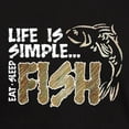 thumbnail image 3 of CafePress - Life Is Simple...FISH Dark T Shirt - Men's Classic Graphic Cotton T-Shirt, 3 of 4
