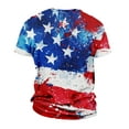 thumbnail image 3 of Yiaimeir Independence Day Men's T-shirt Printed Casual Round Neck Short Sleeved T-shirt, 3 of 4