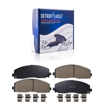 Detroit Axle - Front Ceramic Brake Pads for Jeep 2018-2023 Wrangler [Standard Brakes - BRY Code] Brake Pads with Hardware 2019 2020 2021 2022 Replacement