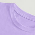 thumbnail image 4 of piuwrlz Short Shirts Sleeve Kids Girls T-Shirts Tops Printed Round Neck Blouses T Shirt Top Purple Size 160, 4 of 5