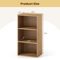 thumbnail image 4 of Giantex 3-Cube Bookcase, Floor Standing Open Bookshelf w/7-Position Adjustable Shelves, Modern Display Shelf, Natural, 4 of 9