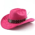 thumbnail image 2 of Western Cowboy Hat with Curved Brim for Outdoor Travel and Riding - Everyday Wear for Country Style Adventure, 2 of 3