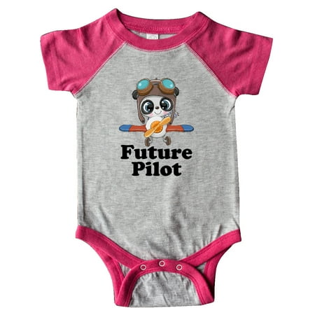 

Inktastic Boys Future Pilot Panda Gift Baby Boy Bodysuit