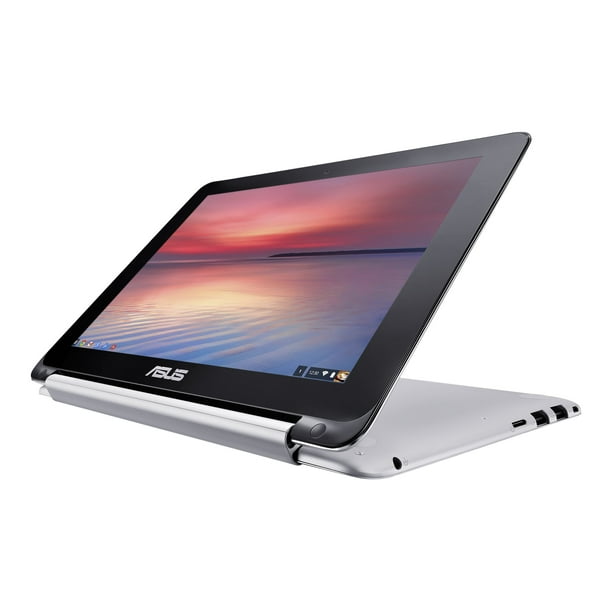 ASUS Chromebook Flip C100PA-DB02 - Conception de Flip - RK3288C - Chrome OS - Mali-T764 - 4 GB RAM - 16 GB Emcc - 10.1" IPS Écran Tactile 1280 x 800 - Wi-Fi 5 - Argent