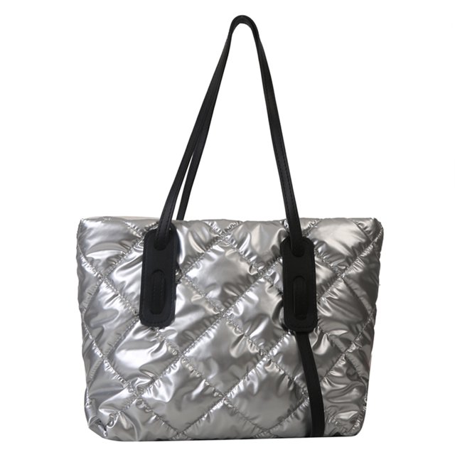 Bolso de celosía de diamantes para mujer, bolsa de compras para exteriores, ligera, de gran capacidad