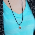 thumbnail image 3 of Teen Titans Go! Beast Boy Antiqued Oval Charm Pendant with Black Satin Cord, 3 of 5