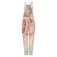thumbnail image 4 of LOVZFMLL Fashion Women Sleeveless Printed Cold Shoulder Vest Casual Pachwork Jumpsuit Yellow XL, 4 of 5