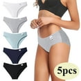 thumbnail image 2 of Seductiva Women Clothing Womens Underwear Cotton Hipster Panties Women 5 Pcs Panties Underwear Bikini Thongs Panties Briefs Full Coverage Briefs, 2 of 8