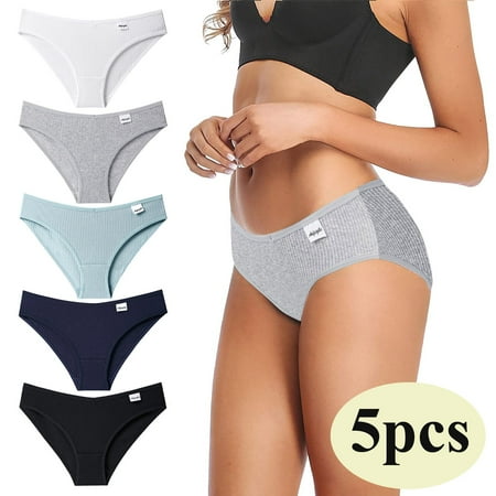 

BTJX Women 5 Pcs Panties Underwear Bikini Thongs Panties Briefs