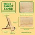 thumbnail image 3 of BambooMN Universal Bamboo Book Stand, for Reading, Cell Phone, Art, Sheet Music, Recipe Book or Tablet - Portable and Foldable with Adjustable Tilt - 10 Units, 3 of 5