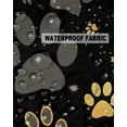 thumbnail image 5 of Pack of 2 Outdoor Pillow Covers, Yellow Paw Print Black Background Waterproof Square Throw Pillowcase Cushion Decorative Pillow Covers for Couch Patio Tent, 26x26 in, 5 of 6