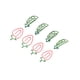thumbnail image 5 of Clips de papel metálicos con forma de guisante y fresa, antideslizantes, antioxidantes, con caja de almacenamiento para clasificación de archivos, 100 Uds., 5 of 5