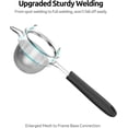 thumbnail image 6 of U-Taste Small Fine Mesh Strainer: 18/8 Stainless Steel 3.35in 30 Mesh Kitchen Food Sieve with Sturdy Riveted Silicone Handle, Heavy Duty Deep Handheld Metal Colander for Tea, Juice (Black), 6 of 10