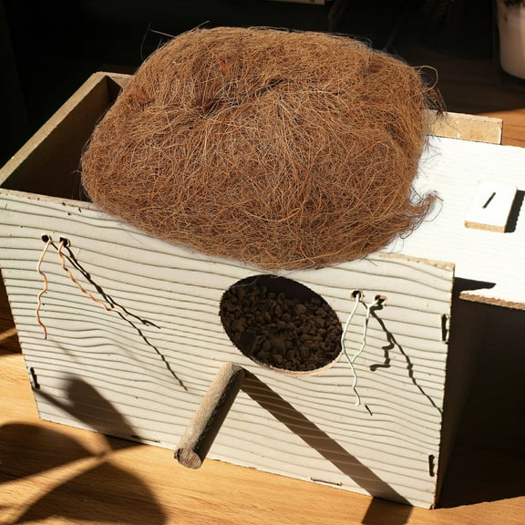 Hemoton Worgeous 100g Coconut Fiber Comfortable Bedding Nesting Material for Small Birds Animals Nest Building Hideouts Plants and Upholstery