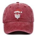 thumbnail image 6 of GBSYEWXS Baseball Cap For Women Washed Distressed Cartoon Print Wine Hat All-Season, 6 of 6