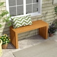 thumbnail image 4 of Gymax 36 Inch Patio Bench All-Slat Acacia Wood Loveseat for 2 People 800 lbs Capacity, 4 of 10