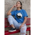 thumbnail image 2 of Kawaii Cats Ying Yang Graphic Women Royal Blue T-Shirt, Female XX-Large, 2 of 4