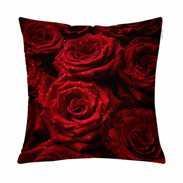 Red rose pillows sale