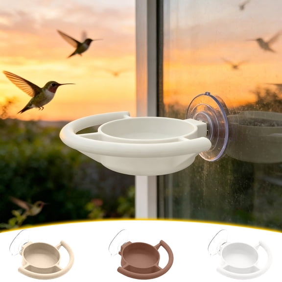 Suction Cup Bird Feeder Window Mount Feeder • Strong Suction Design • Weather Resistant Outdoor Courtyard Décor • Easy Install Clean • Gift for Bird Lovers