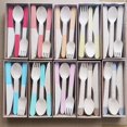 thumbnail image 2 of Zhuge 24pcs Disposable Cutlery Set -Biodegradable Picnic Outdoor Birch Cutlery Spoon Box-C, 2 of 4