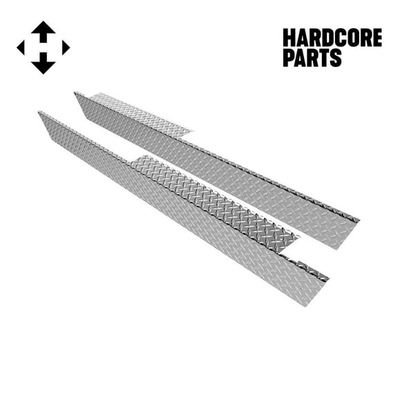 Hardcore Parts Aluminum Diamond Plate Rocker Panel for Club Car Golf Cart DS 82-Up (Set of 2)