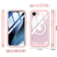 thumbnail image 2 of TECH CIRCLE for iPhone 16E PC+TPU Case,Built-in Screen Protector Shockproof Anti Spy Magnetic Back Phone Case Compatible with Magsafe[Bubble Free]Full Body Bumper Protective Cover,Pink, 2 of 5