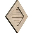 thumbnail image 2 of 12"W x 12"H Diamond Gable Vent (18 3/8"W x 18 3/8"H Frame Size): Unfinished, Non-Functional, Smooth Pine Gable Vent w/ Decorative Face Frame, 2 of 12