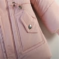 thumbnail image 3 of XXWXYD Baby Girls Hooded Winter Jacket Fleece Lined Warm Coat with Fau𝗑 F𝗎r Collar Baby Toddler Snowsuit Outerwear Cozy Soft Windproof Thick Winter Clothes for Cold Weather, 3 of 4