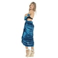 thumbnail image 4 of HAPPY BAY Women's Bikini Sarong Swimwear Swim Cover up Skirt Bathing suit Summer Wraps Swimsuit Beach Wrap Coverups for Women Beachwear One Size Stripes, Sea Blue, 4 of 5
