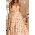 thumbnail image 2 of Women's Floral Halter Neck Tiered Maxi Dress with Slight Stretch and Partially Lined Bodice for Elegant Summer Wear, 2 of 15